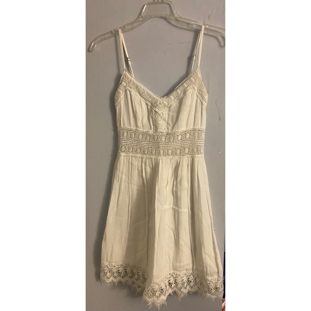 white adjustable strap dress